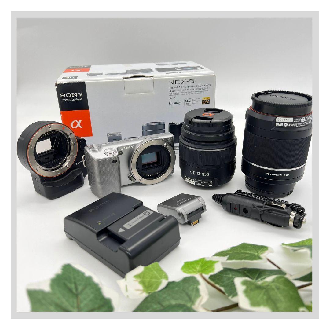 SONY ソニー NEX-5 M ミラーレスカメラ　レンズ シルバー　ブラック
