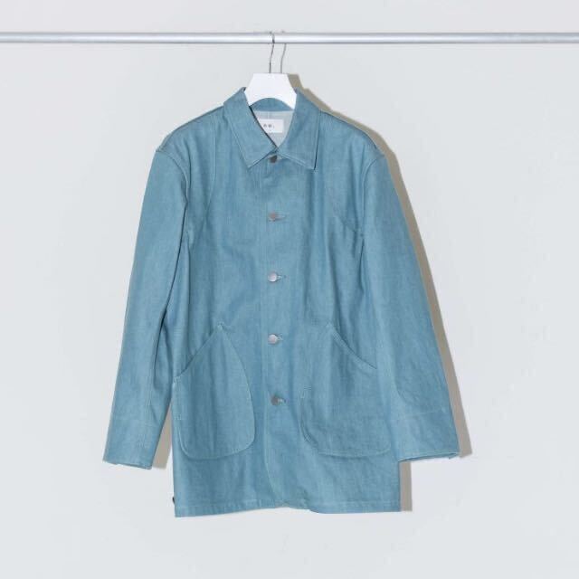 【未使用新品】ナンバー no. DENIM COVERALLS GREEN size1 カバーオール 参考上代44000円 ジャケット ブルゾン デニム 緑 後染デニム_画像1