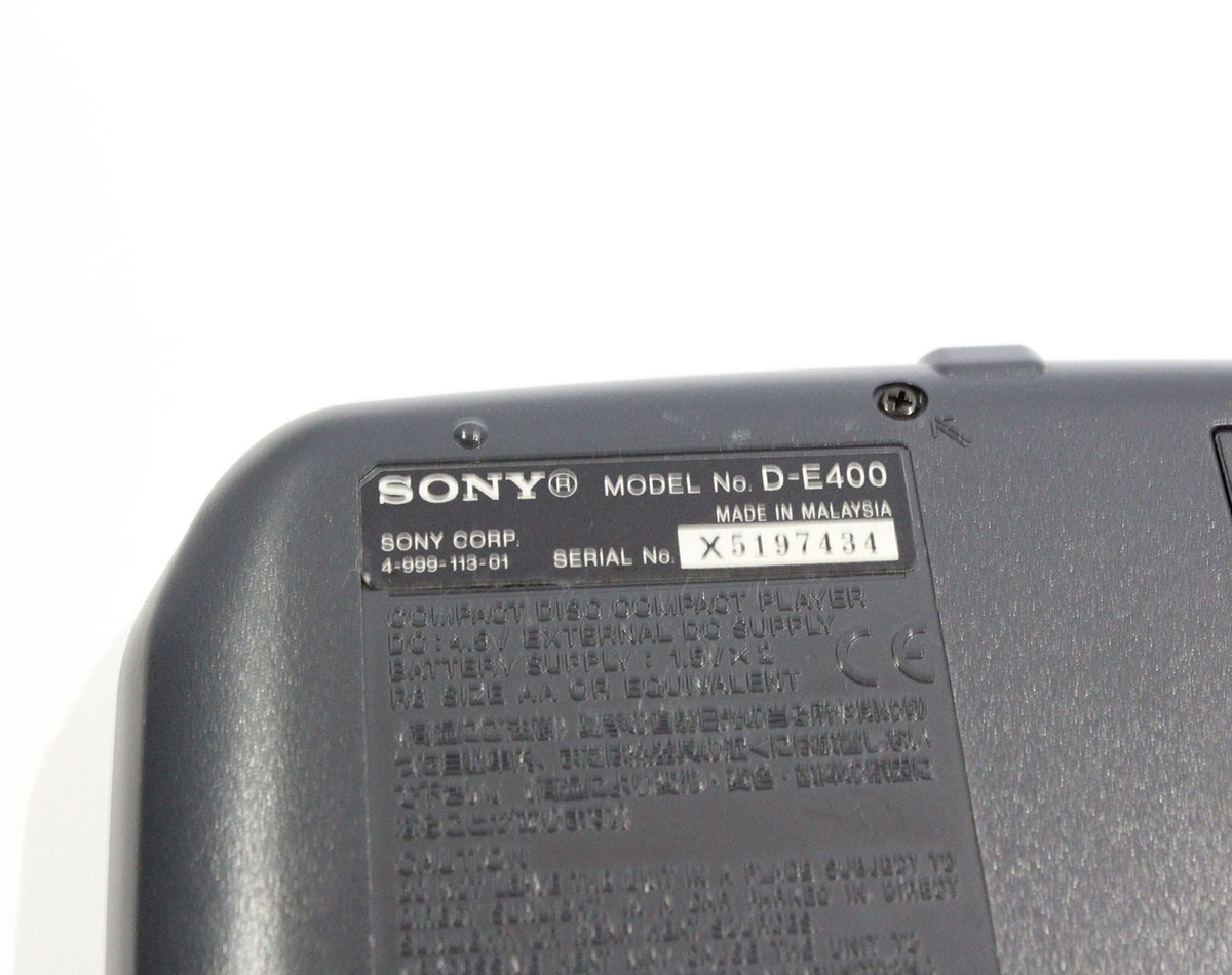 SONY ソニー CD ウォークマン D-E400 ポータブル CDプレーヤー 音楽 再生　中古 ya1076_画像7