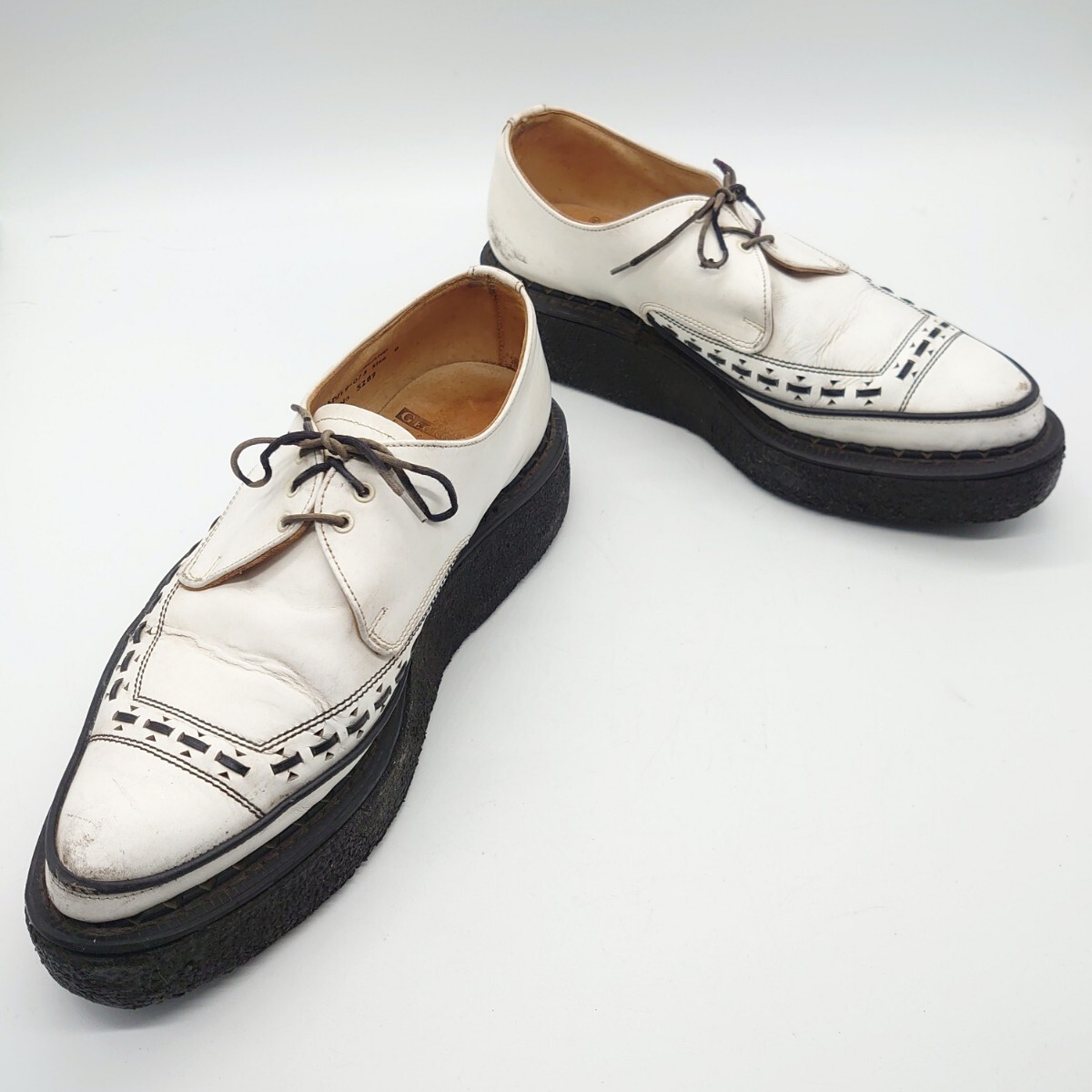 GEORGE COX ジョージコックス 5289 GIBSON ギブソン ラバーソール シューズ 靴 イングランド 英国製 ブラック ホワイト ブランド tp-24x290_画像3