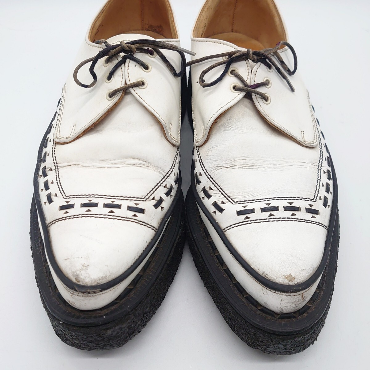 GEORGE COX ジョージコックス 5289 GIBSON ギブソン ラバーソール シューズ 靴 イングランド 英国製 ブラック ホワイト ブランド tp-24x290_画像4