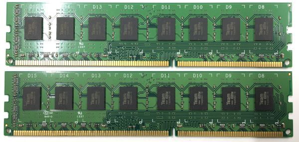 【4GB×2枚組】Team DDR3-1333 2R×8 計8G PC3-10600U 中古メモリー デスクトップ用 DDR3 即決 動作保証【送料無料】_画像3