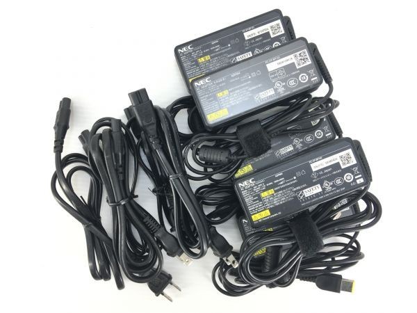 【5個セット】NEC 20V 2.25A 45W ADP003 ADP-45TD E A13-045N1A PC-VP-BP98 四角コネクター 中古純正 ノートPC用AC 動作保証【送料無料】_画像1