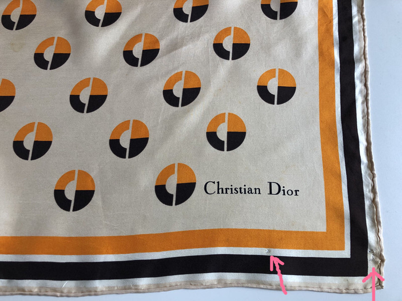 Christian Dior クリスチャン ディオール★CD柄 シルクスカーフ　（0202F2800） _画像6