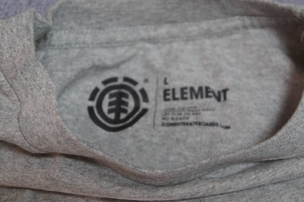 送込み 新品 エレメント ELEMENT 半袖Tシャツ グレー フォトT スケボー スケートボードの画像6