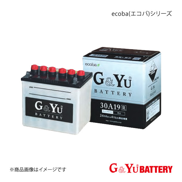G&Yuバッテリー ecobaシリーズ タントカスタム CBA-L375S 2007(H19)/12 新車搭載:44B20L(標準搭載/寒冷地仕様) 品番:ecb-44B19L×1_画像1