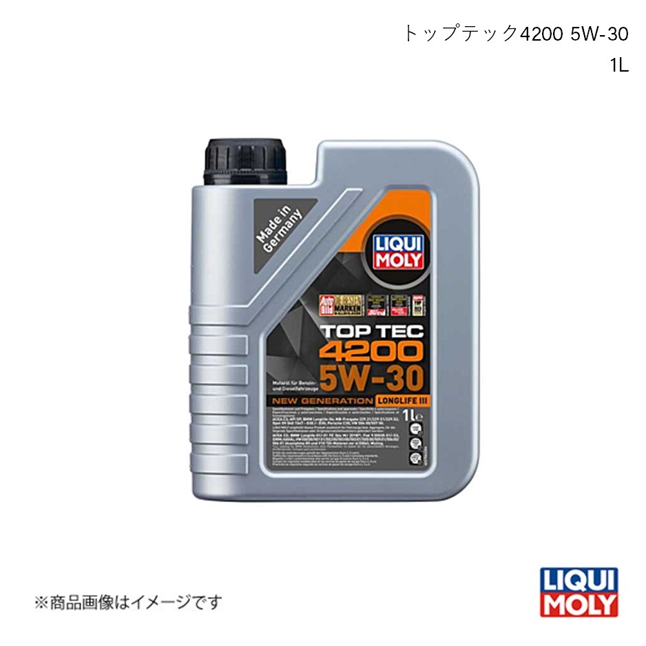 LIQUI MOLY/リキモリ エンジンオイル トップテック4200 5W-30 1L プレオ L275F/L285F/L275B/L285B Turbo 4x4 2010- 20903_画像1