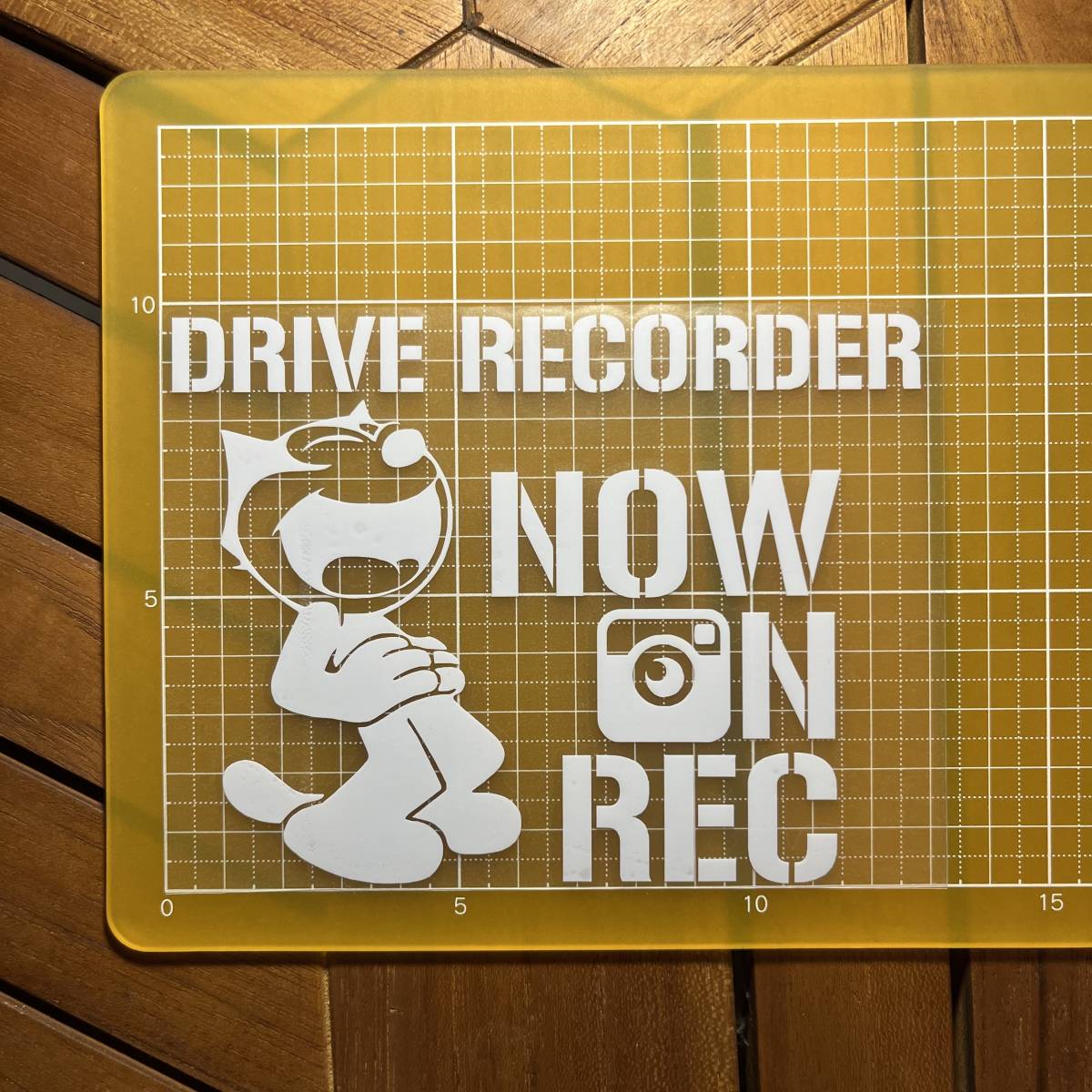 2 送料無料 ドラレコ ステッカー 白　ドライブレコーダー Now on rec_画像2