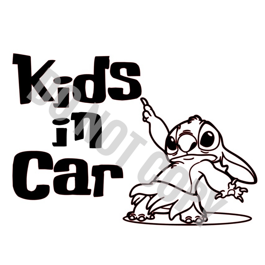 23 送料無料 Kids in Car 白 カッティングシール ステッカー キッズインカー ベビーインカー 赤ちゃんの画像1