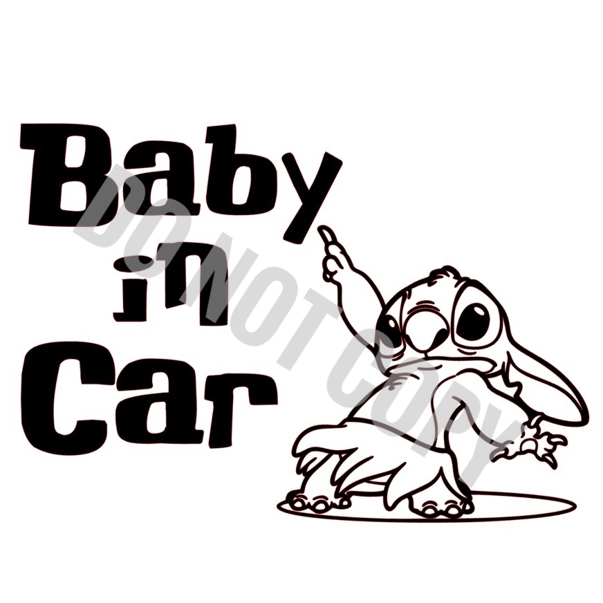 22 送料無料 Baby in Car　白　ステッカー　キッズインカー　ベビーインカー　赤ちゃん_画像1