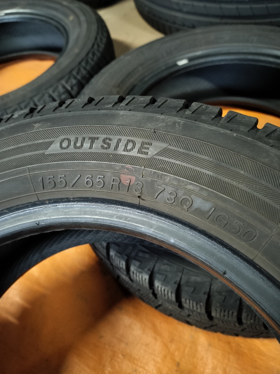 【G0301】YOKOHAMA iceGUARD iG50PLUS 155/65R13 スタッドレスタイヤ４本セット_画像5