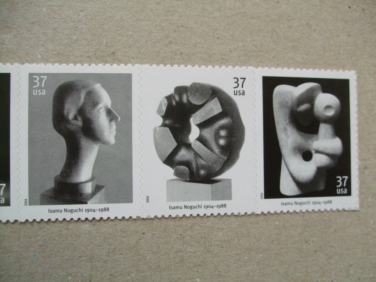 アメリカ ２００４年 イサム・ノグチ ５種連刷完 未使用美品の画像3