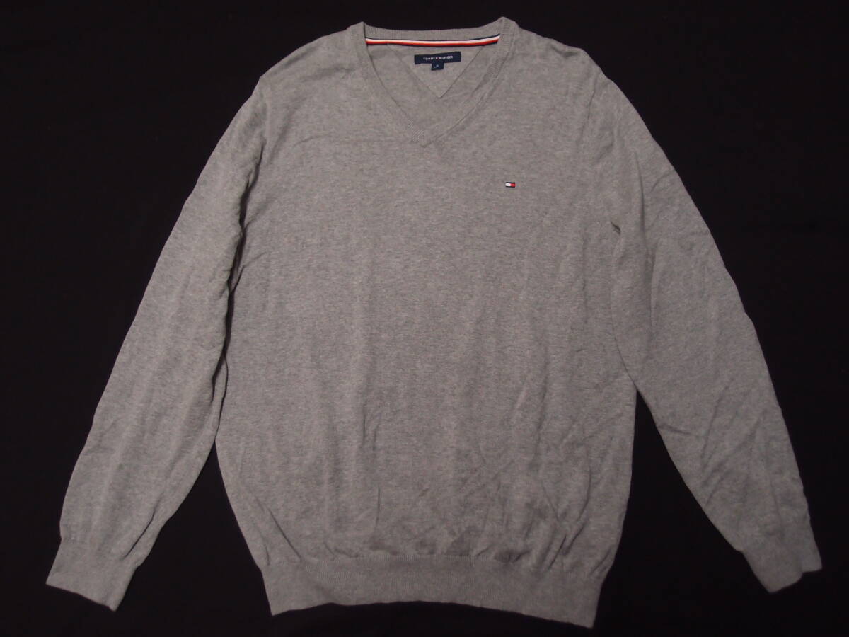 ◆古着卸USA■TOMMY HILFIGER☆ニット★★★ XL　Vネック　アメリカ直輸入　SALE お見逃しなく!_画像4