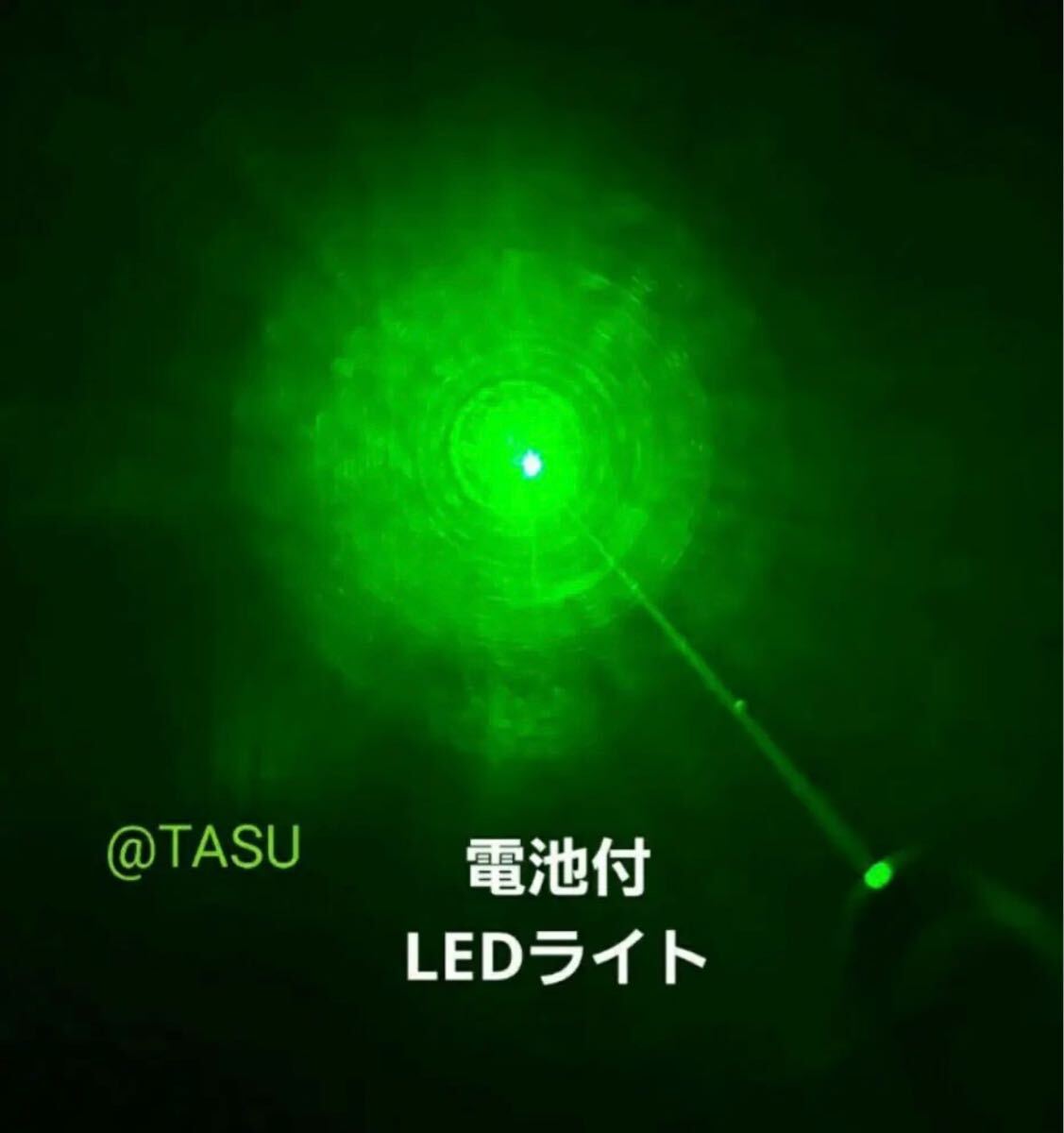 【電池付き】LEDライト ポインタ 緑 ２本 強力 カラス駆除 グリーン の画像2