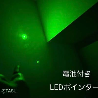 【電池付き】LEDライト　ポインタ　緑　強力　カラス駆除　グリーン　LED 爆光 _画像4