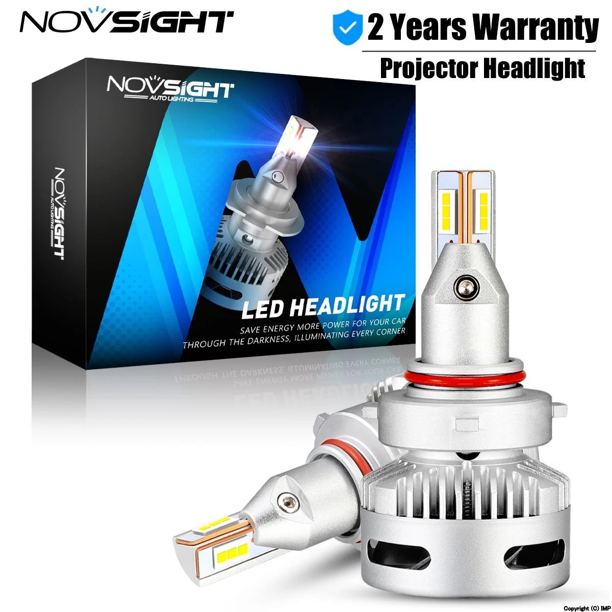 Novsight-ヘッドライト用プロジェクター h7 h11 9005 hb3 9006 hb4 9012 d5 d2/d4 d1/d3/d8 90w 12000lm 6500k_画像1