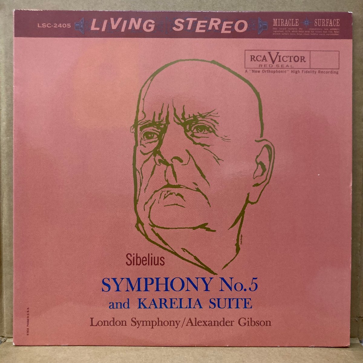 ★A.GIBSON アレクサンダー・ギブソン / SIBELIUS:SYMPHONY NO.5 AND KARELIA SUITE / LSC2405 / リイシュー重量盤 ★送料着払い★URTの画像1