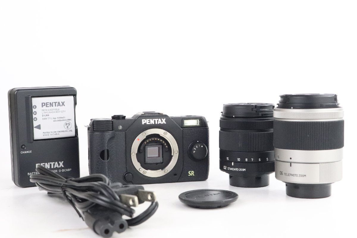 PENTAX ペンタックス Q7 ダブルズームキット ミラーレス一眼レフカメラ 5-15mm 2.8-4.5 / 15-45mm 2.8 レンズ【ジャンク品】★F