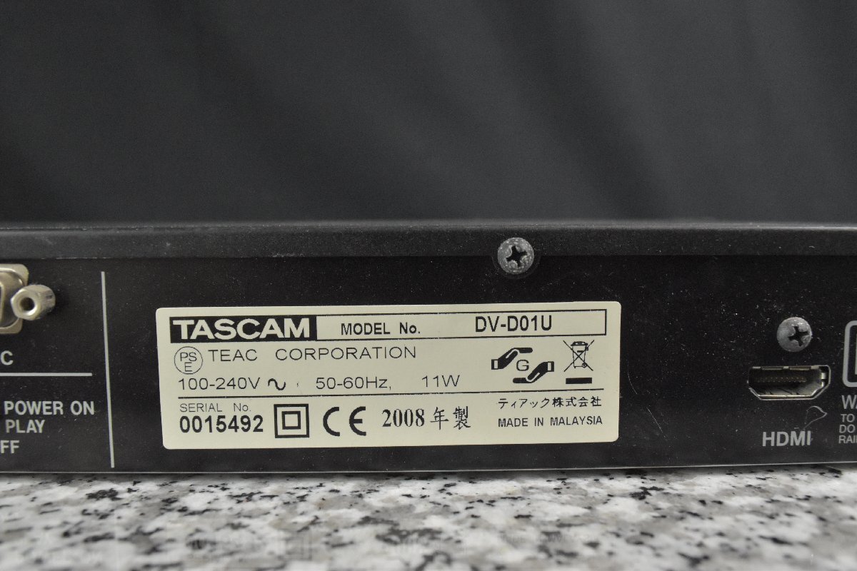 TASCAM タスカム DV-DO1U DVDプレイヤー【現状渡し品】★F_画像6