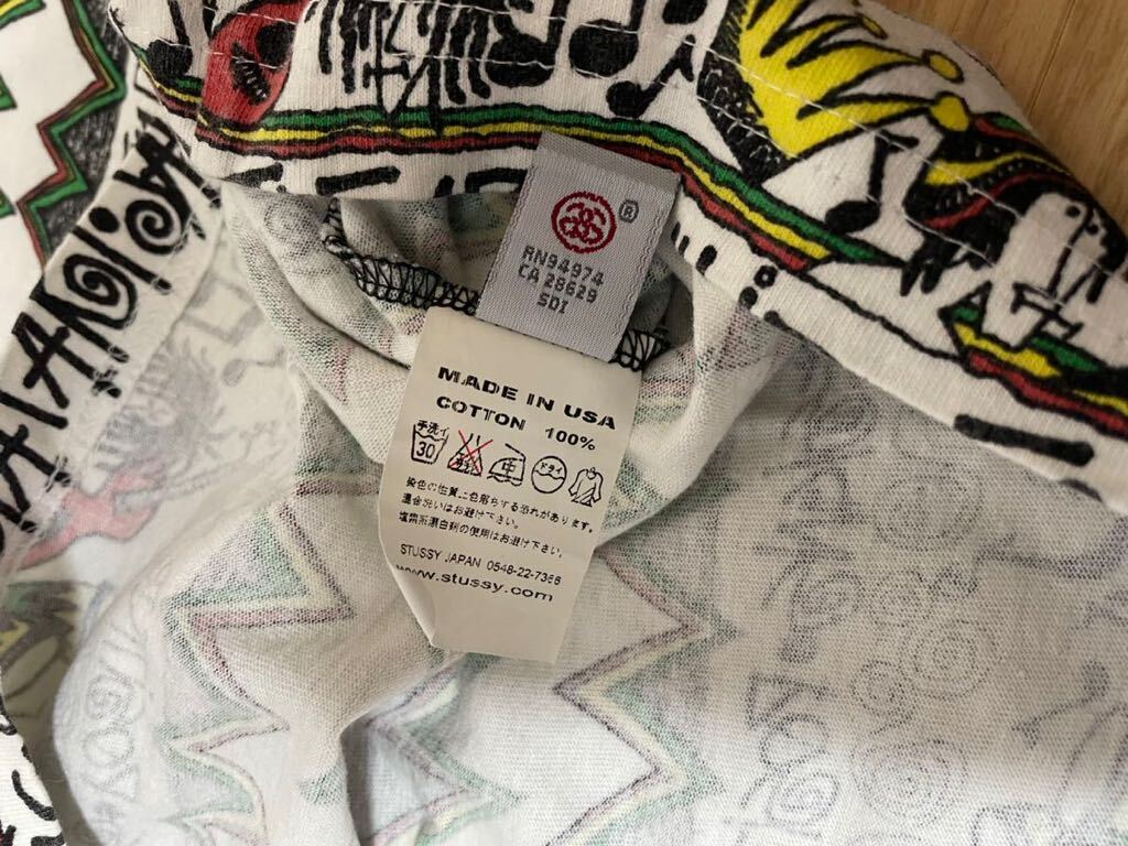 STUSSY OLD IRIE ラグラン Tシャツ ラスタ USA製 美品 Lサイズ STUSSY OLD IRIE ラグラン Tシャツ ラスタ USA製 美品 Lサイズ