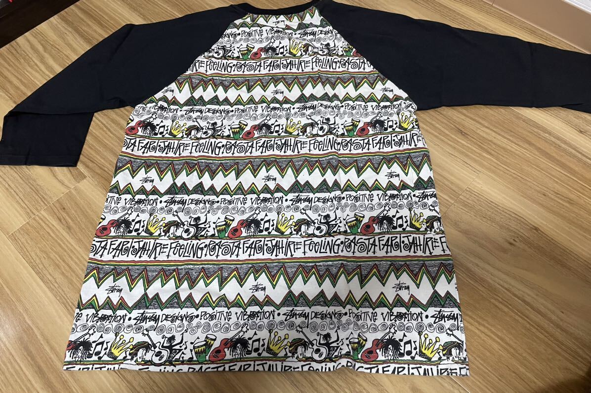 STUSSY OLD IRIE ラグラン Tシャツ ラスタ USA製 美品 Lサイズ STUSSY OLD IRIE ラグラン Tシャツ ラスタ USA製 美品 Lサイズ