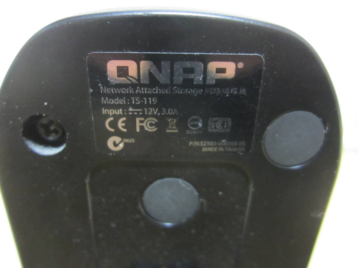 QNAP TS-119 NAS 1ベイ ファンレス HDD 500GB 中古_画像2