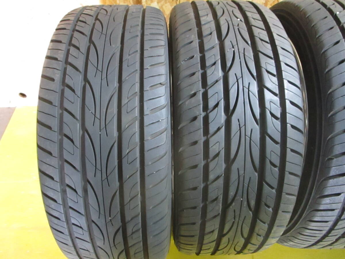 A4565 work ランベック 7.5j 100/5穴 +50 タイヤ付き4本SET 19インチ 225/40R19 ヨコハマ AVID 22年製 溝あり プリウス等に 手渡し歓迎の画像9