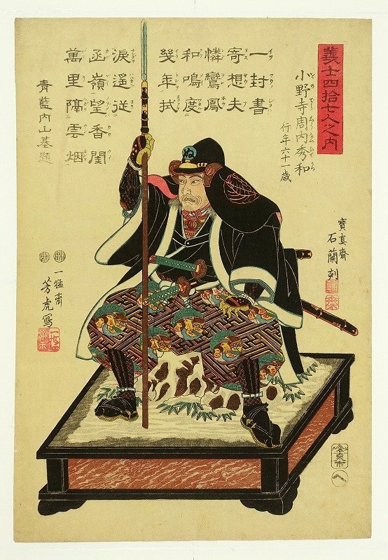 義士四拾七人之内　小野寺周内秀和　芳虎画