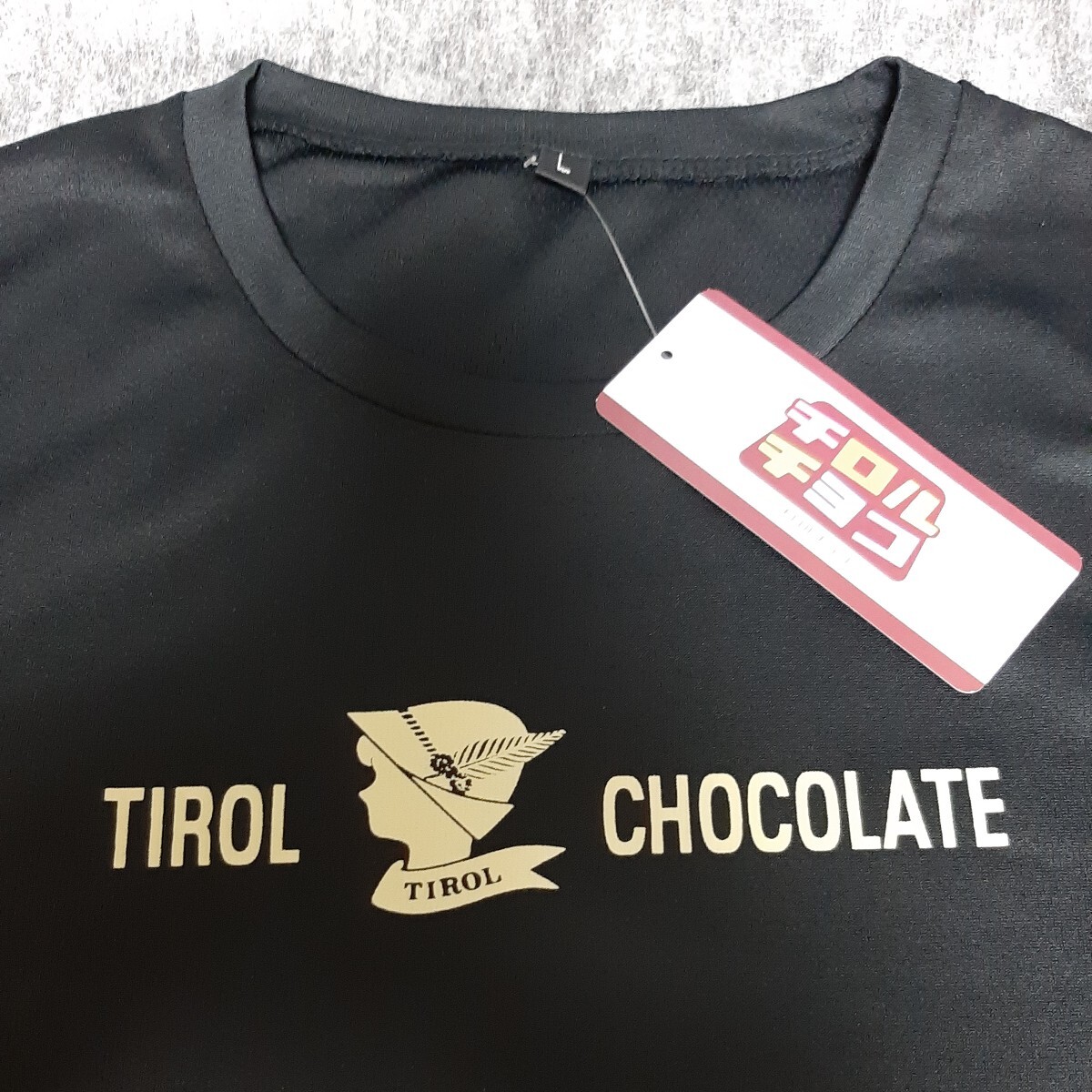 チロルチョコ 半袖Tシャツ L ブラック DRYの画像2