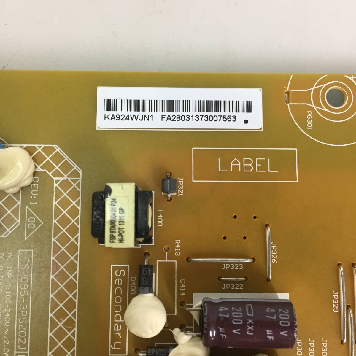 *SHARP AQUOS 40 type liquid crystal television LC-40H9 power supply basis board 