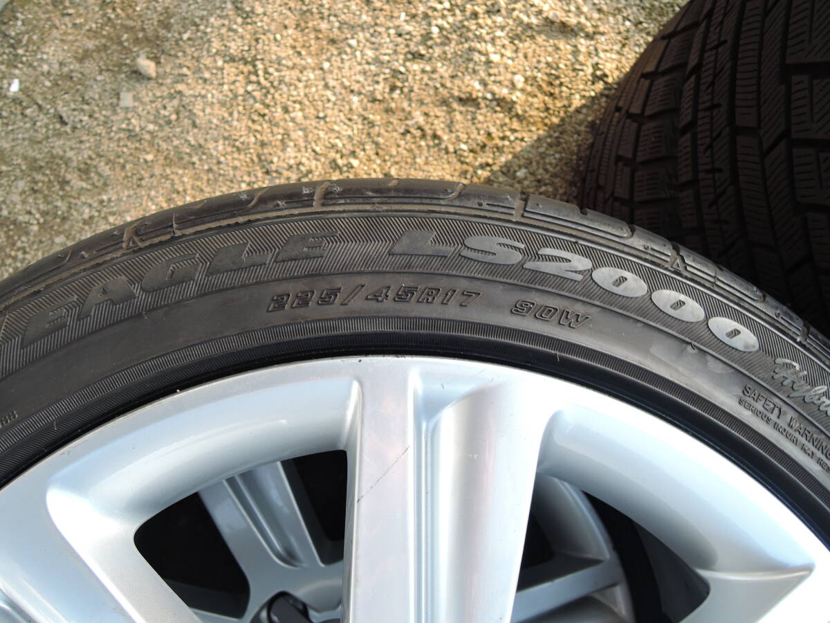 アウディA4純正 7エアロスポーク 17inch 7.5J-17 +45 112 5穴 GOODYEAR EAGLE LS2000 Hybrid Ⅱ 225/45R17 残り溝多め 走行少な目_画像4