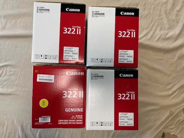 Canon トナーカートリッジ 322 II シリーズ全4色（C/M/Y/BK）セット_画像3