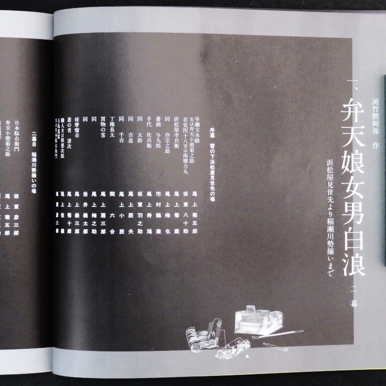 筋書 歌舞伎 「平成元年度 松竹大歌舞伎公演」 平成元年8月18日 松竹 60ページ パンフレット 弁天娘女男白波/襲名披露口上/道行初音旅/鞘當_画像8