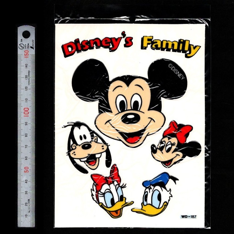 シール 窓用 ディズニー Disney ミッキーマウス ミニーマウス ドナルドダック デイジーダック グーフィー 未使用 未開封 5種 各1枚 計5枚_画像4