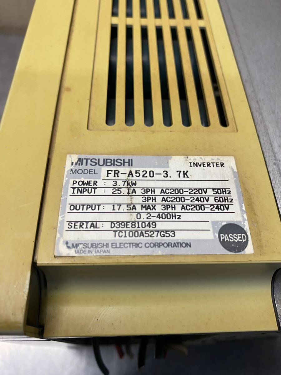  (中古品 ) MITSUBISHI 三菱 インバーター FR-A520-3.7K_画像3