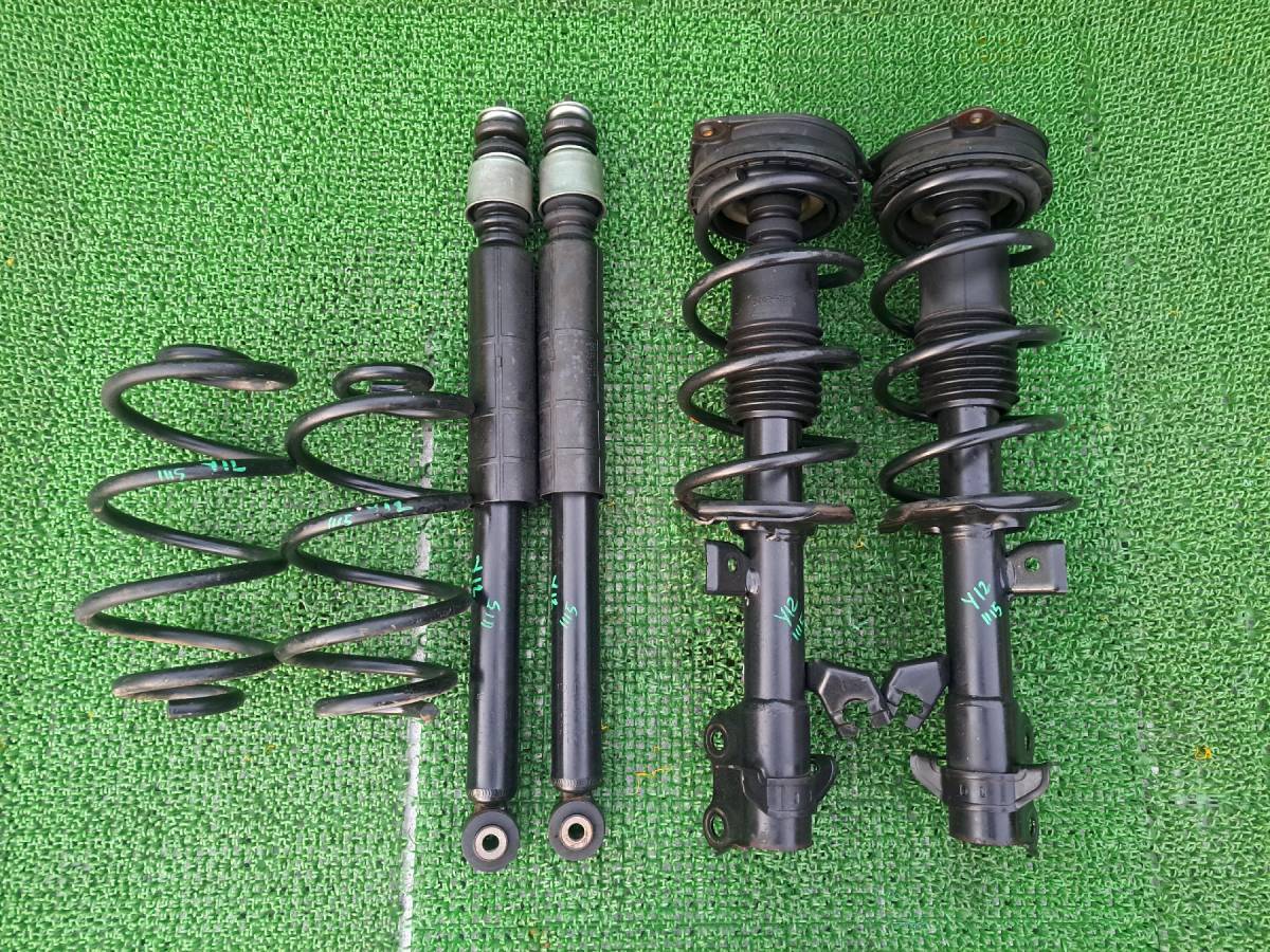  Nissan Wingroad Y12 original suspension for 1 vehicle front strrut left right rear shock absorber springs spring right left complete set 