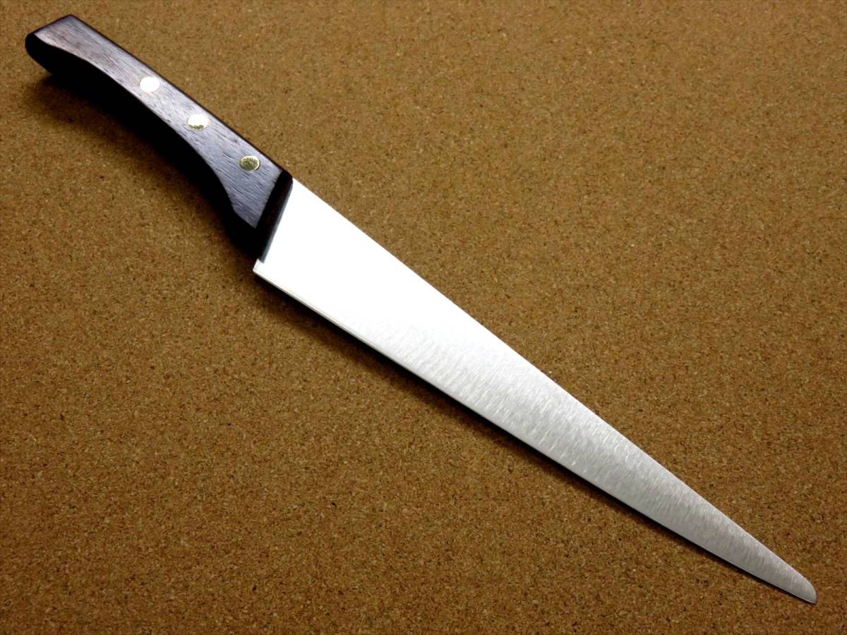 関の刃物 カービングナイフ 21.5cm (215mm) VIKING バイキング モリブデン バーベキュー 肉切包丁 両刃包丁 日本製 在庫処分品の画像3