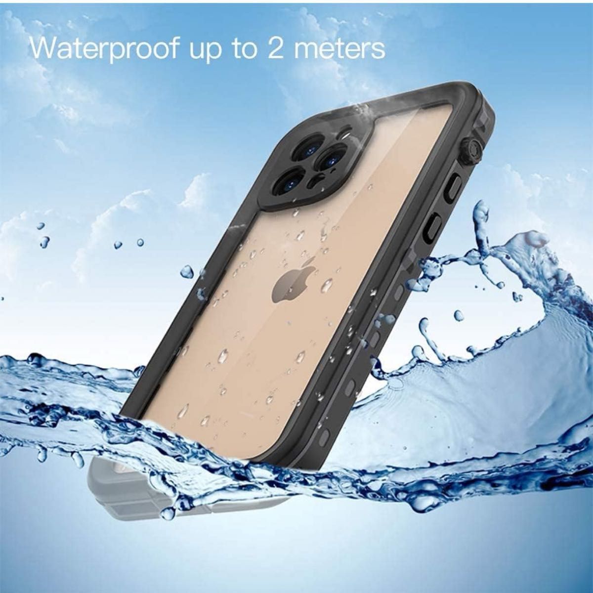 iPhone 12 Pro Max 防水ケース 防水 防雪 防塵 ブラック 耐衝撃 スマホケース ブラック