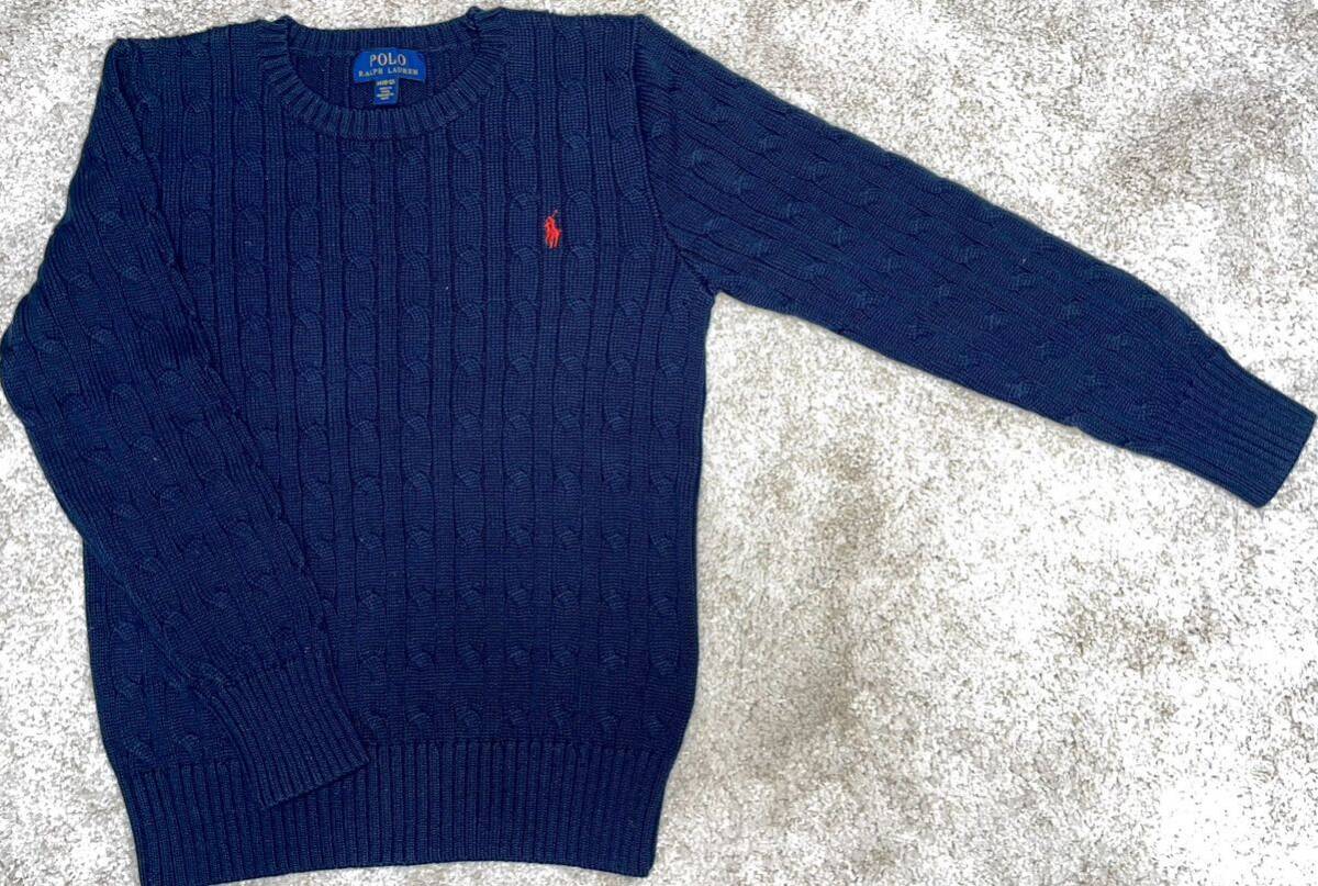 新品キッズラルフローレン（10-12）150cm ニット 長袖セーター