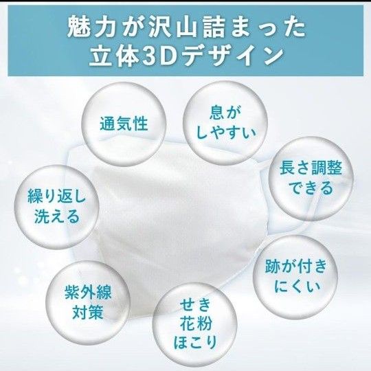 マスク 4枚セット 冷感 息がしやすい 5枚 立体 個包装 大人用 通気性 UVカット 吸水速乾 吸汗速乾 