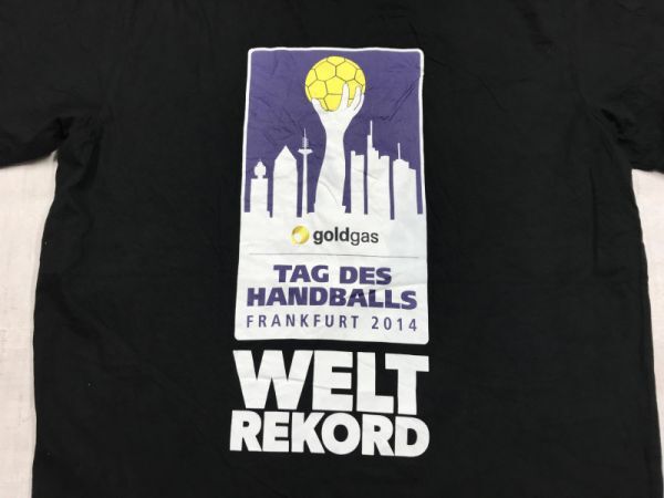 hyumeruhummel TAG DES HANDBALLS Frankfurt 2014 handball convention sport short sleeves T-shirt men's back print have XO black 