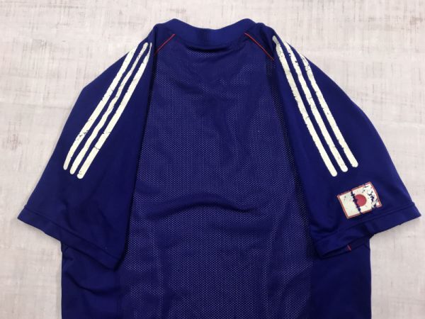 アディダス adidas製 サッカー日本代表 JFA 応援グッズ ユニフォーム 半袖ゲームシャツ メンズ 日本製 CLIMACOOL ポリエステル100% M 青の画像3