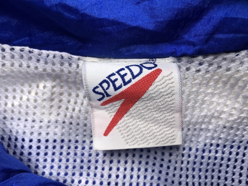 スピード SPEEDO スイミングチーム 刺繍 オールド スポーツ 90s 古着 配色切替 フリースジャケット メンズ ナイロン100% 裏地メッシュ M_画像2