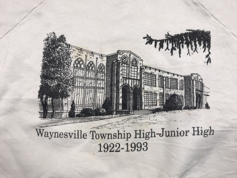 Waynesville Township High-Junior High 1992-1993 オールド アメカジ 90s 古着 スウェット トレーナー メンズ ラグランスリーブ 白_画像3