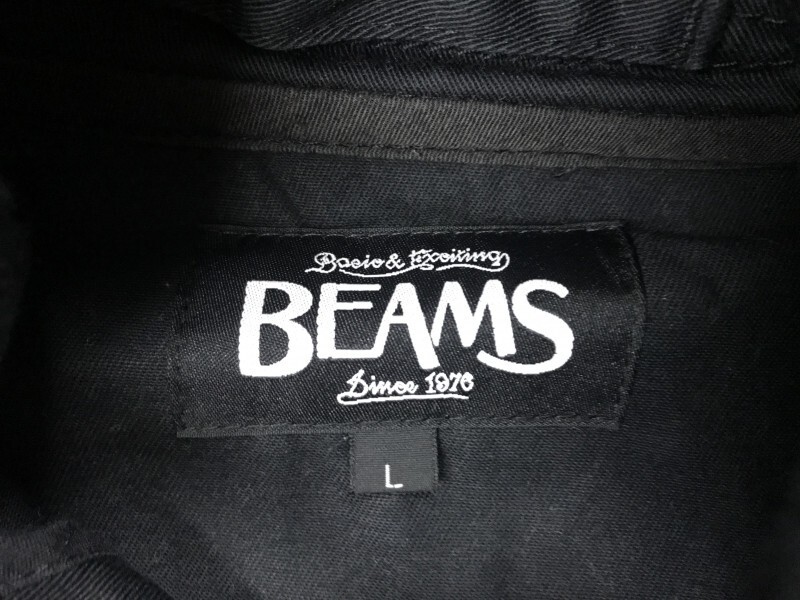 ビームス BEAMS アメカジ アメリカンヘリテージ 古着 パラシュートボタン ミリタリー マウンテンパーカー ジャケット メンズ L 黒_画像2