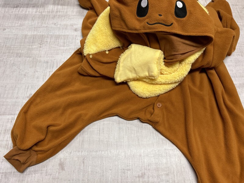 ポケットモンスター POCKET MONSTERS ポケモン POKEMON コスプレ 着ぐるみ 尻尾耳付き なりきり イーブイ オールインワン つなぎ 男女兼用_画像3