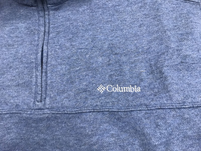 コロンビア Columbia アメカジ アウトドア スポーツ スウェット トレーナー メンズ ハーフジップ ロゴ刺繍 L 紺の画像3