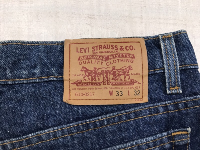 USA製 リーバイス Levi's 610-0217 アメカジ ハイウエスト テーパード デニム パンツ ジーンズ ボトムス メンズ ジップフライ 33 紺_画像2