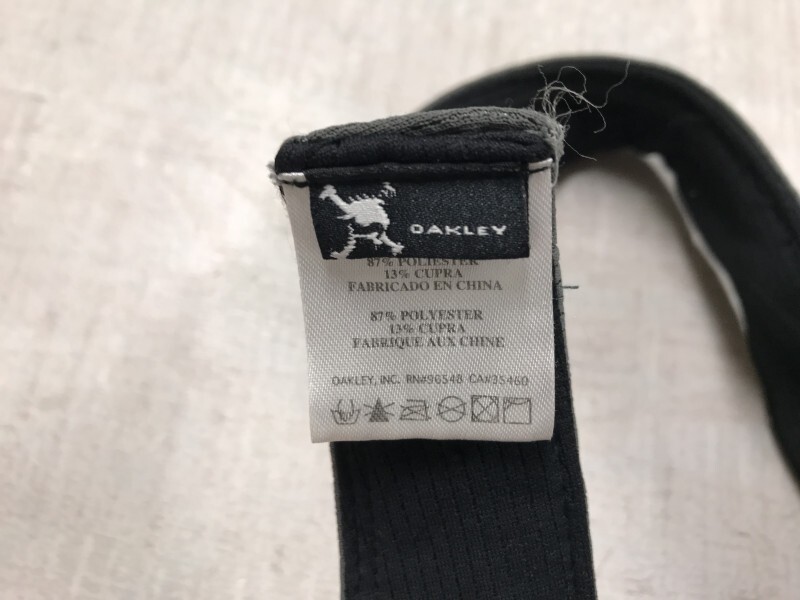 オークリー OAKLEY ラグジュアリー ゴルフ スポーツ 帽子 日除け サンバイザー キャップ メンズ ロゴ刺繍 マジックテープ グレー_画像2