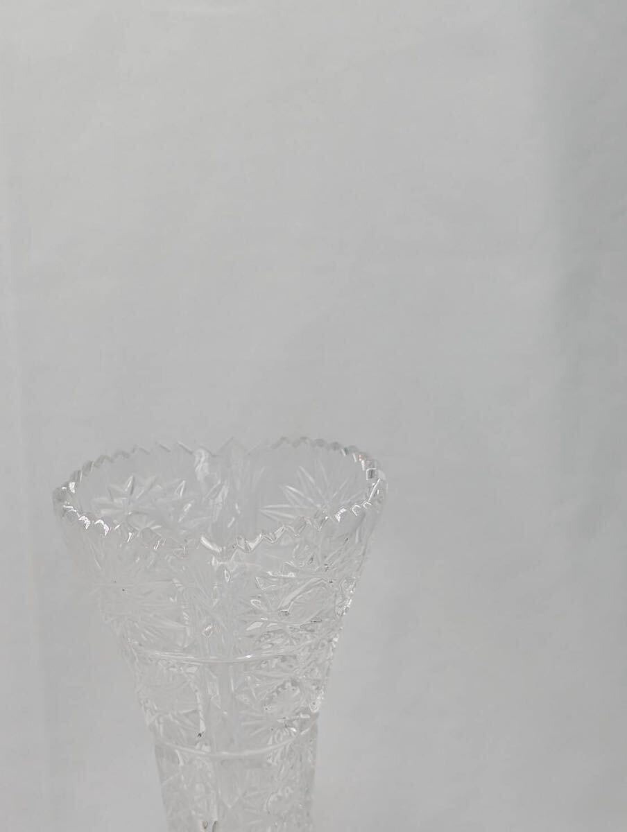 中古 ２点 まとめて セット 花瓶 骨董 クリスタル インテリア ササキクリスタル FJ1O の画像3